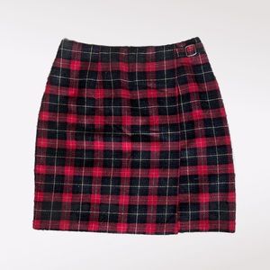 Hillard & Hanson Plaid Vintage Skirt